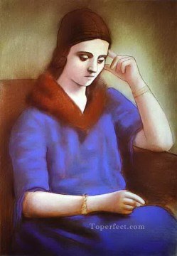 パブロ・ピカソ Painting - オルガ・ピカソの肖像 パブロ・ピカソ 1922年